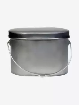 Котелок низкий 6,0 л титан с крышкой Роза ветров, Серебряный