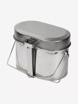 Котелок солдатский 1,7 л. Роза ветров, Серебряный