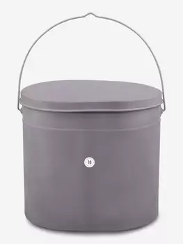 Котелок высокий 10,0 л титан с крышкой Роза ветров, Серый