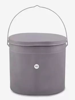 Котелок высокий 16,5 л титан с крышкой Роза ветров, Серый