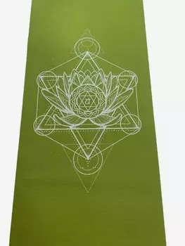 Коврик для йоги Чакра Анахата зеленая 185х60х0,45 BODHI, Зеленый