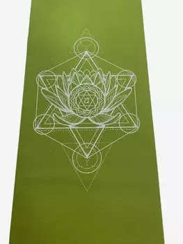 Коврик для йоги Чакра Анахата зеленая Рамайога 185х60х0,45, Зеленый