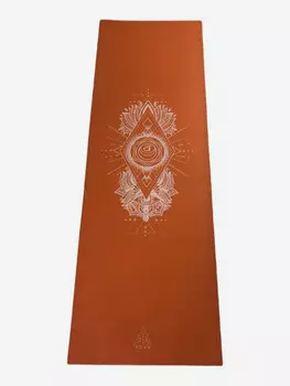 Коврик для йоги Чакра Свадхистана оранжевая 185х60х0,45 BODHI, Оранжевый