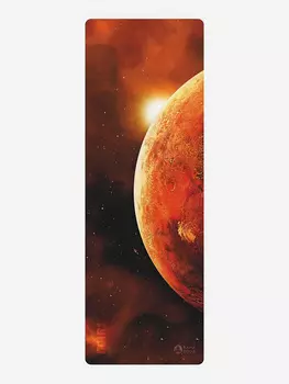 Коврик для йоги, фитнеса и пилатеса Mars Space Collection из замши и каучука, 3,5 мм BODHI, Красный