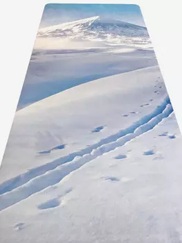 Коврик для йоги, фитнеса и пилатеса Russian spirit Collection ЯКУТИЯ из микрофибры и каучука, 3,5 мм, Желтый