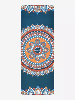 Коврик для йоги и фитнеса Kama, каучук, микрофибра, Синий