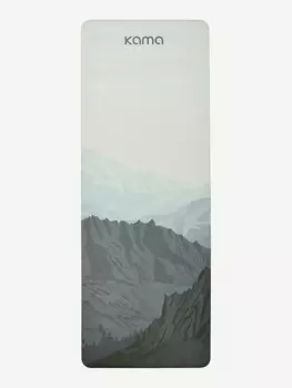 Коврик для йоги и фитнеса Kama, каучук, микрофибра, Серый