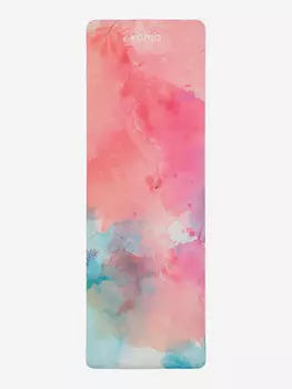 Коврик для йоги и фитнеса Kama, TPE, микрофибра, Розовый