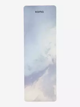 Коврик для йоги и фитнеса Kama, TPE, микрофибра, Голубой