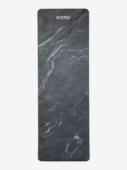 Коврик для йоги и фитнеса Kama, TPE, микрофибра, Черный