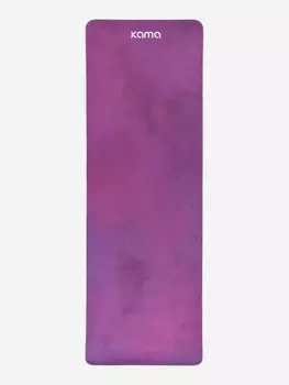 Коврик для йоги и фитнеса Kama, TPE, микрофибра, Фиолетовый