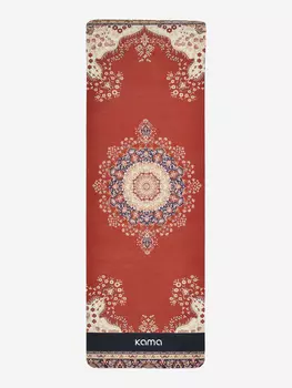 Коврик для йоги и фитнеса Kama, TPE, микрофибра, Красный