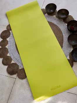 Коврик для йоги NiiDRA Basic лимонно-серый, Желтый