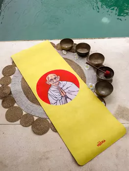Коврик для йоги NiiDRA Ганди, Желтый