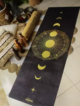 Коврик для йоги NiiDRA Гелиос классический, Черный