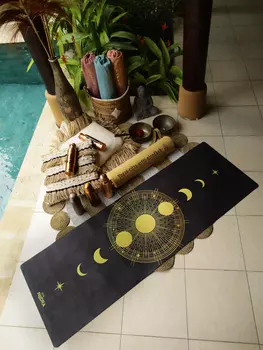 Коврик для йоги NiiDRA Гелиос облегченный, Черный