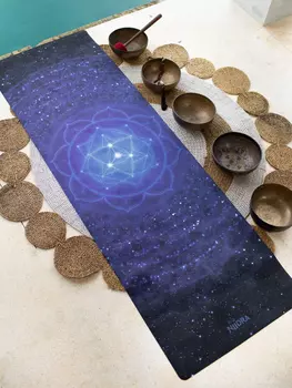 Коврик для йоги NiiDRA Мандала создания классический, Синий