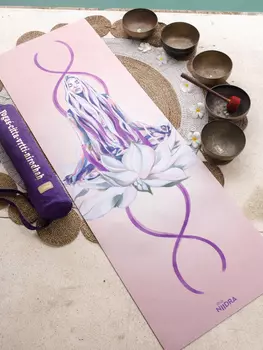 Коврик для йоги NiiDRA Шакти облегченный, Розовый