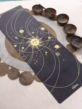 Коврик для йоги NiiDRA Солар классический, Черный