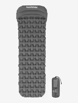 Коврик надувной с подушкой Naturehike FC-12 NH19Z012-P серый, Серый