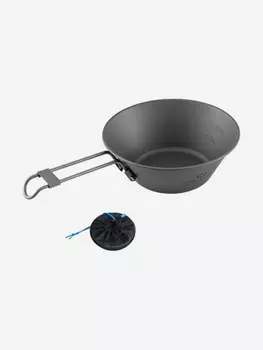 Ковшик со складными ручками KingCamp 450ml Titanium Sierra cup, Серебряный