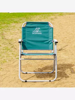 Кресло-шезлонг DOLPHINS алюминий 22 мм, цвет зеленый Кедр, Зеленый