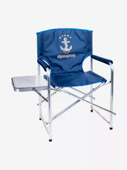 Кресло складное Адмирал алюминий 22 мм со столиком, Кедр, Синий