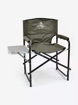 Кресло складное сталь 22 мм со столиком (пластик) Кедр, Зеленый