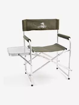 Кресло складное Стандарт алюминий 22 мм, со столиком, Кедр, Серый