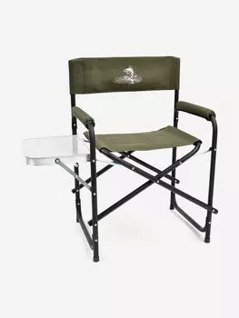 Кресло складное Стандарт сталь 22 мм, со столиком, Кедр, Серый