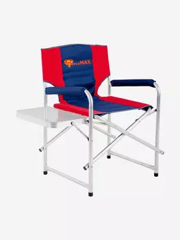 Кресло складное SUPERMAX алюминий 22 мм, со столиком, Кедр, Синий