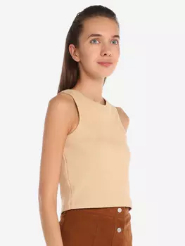 Кроп - топ CALZETTI (хлопок), Бежевый