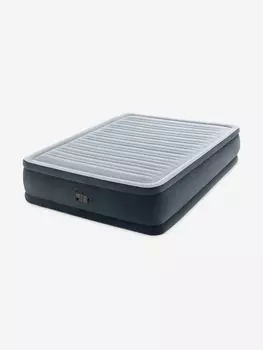 Кровать надувная Intex 64414 ND с встроенным насосом 220В 152х203х46см, Серый