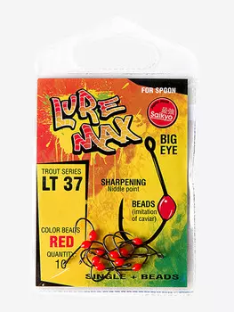 Крючки для рыбалки LureMax Trout LT37 Red ( упк. по 10шт.), Красный