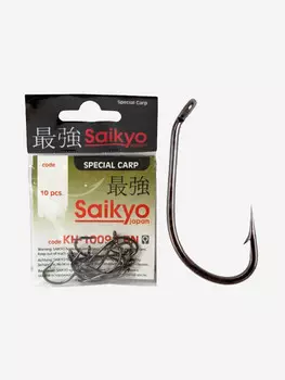 Крючки для рыбалки одинарные Saikyo KH-10099 Special Carp BN ( 1 упк. по 10шт.), Черный