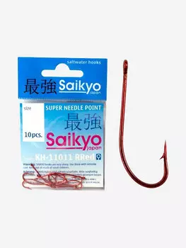 Крючки для рыбалки одинарные Saikyo KH-11011 O'Shaughnessy Red ( 1 упк. по 10шт.), Красный