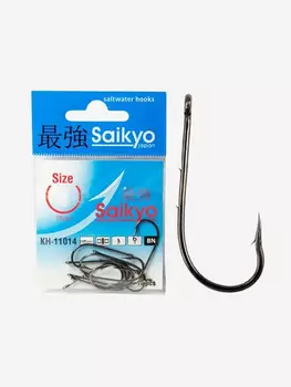 Крючки для рыбалки одинарные Saikyo KH-11014 Bait Holder BN ( 1 упк. по 10шт.), Серый