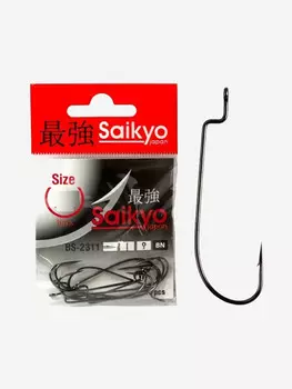 Крючки для рыбалки офсетные Saikyo BS-2311 BN (1 упк. по 10шт.), Серый