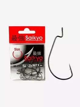 Крючки для рыбалки офсетные Saikyo BS-2315 BN ( 1 упк. по 10шт.), Серый