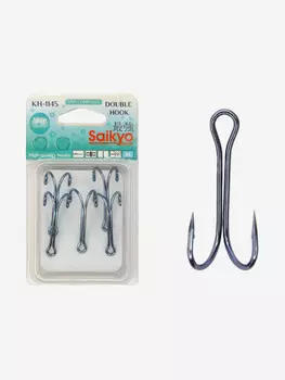 Крючки для рыбалки Saikyo двойные KH-1145 Blue ( упк. по 5шт.), Синий
