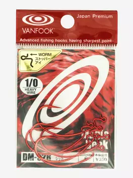 Крючки офсетные Vanfook DM-22B, #1/0, Черный