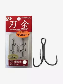 Крючки тройные Vanfook DT-38BL-B, #4, Серый