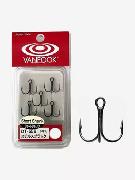 Крючки тройные Vanfook DT-55B, #12, Черный