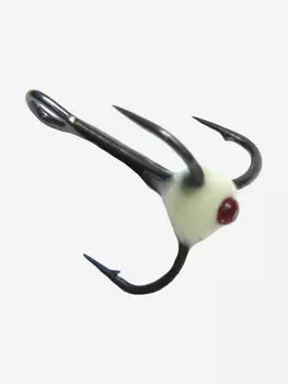 Крючок для рыбалки (тройник) Stinger Owner с каплей ST36 №14 PH, (1 упаковка по 10 штук), Белый