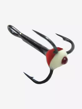 Крючок для рыбалки (тройник) Stinger Owner с каплей ST36 №06 RW, (1 упаковка по 10 штук), Красный