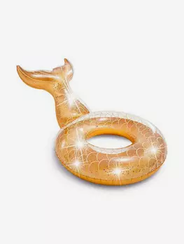 Круг для плавания Intex 56258 "Русалочка" (147х107х79см) 9+, Золотой