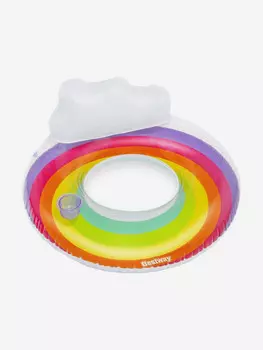 Круг для плавания с подушкой Bestway 43647 "Радуга" (107см), Мультицвет