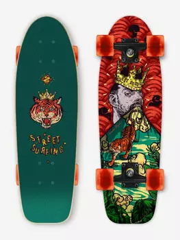 Круизер Street Surfing Cruiser Kicktail Royal Tiger 28", Мультицвет