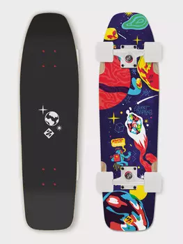 Круизер Street Surfing Double Kick Freeride Space 31", Мультицвет