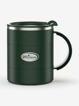 Кружка Биосталь 400 мл с крышкой, Зеленый